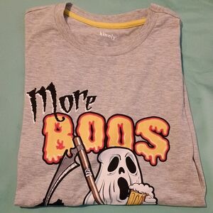 🩶🤍🧡  Mens XL Halloween Tshirt Tee Ghost Beer 'More Boos Please' Fun Party